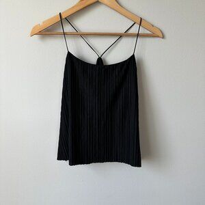 A New Day Crinkled Tank Top | Black | XS